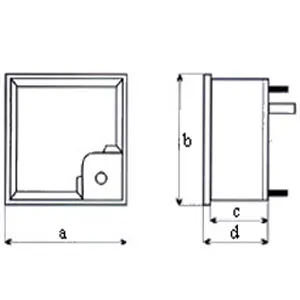 Dimensions for fixed dial